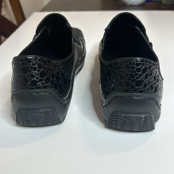 RIEKER Black Leather Flats Anti-Stress Slip-on Comfort Driving Loafer Shoes - Picture 5 of 16